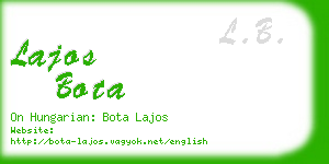 lajos bota business card
